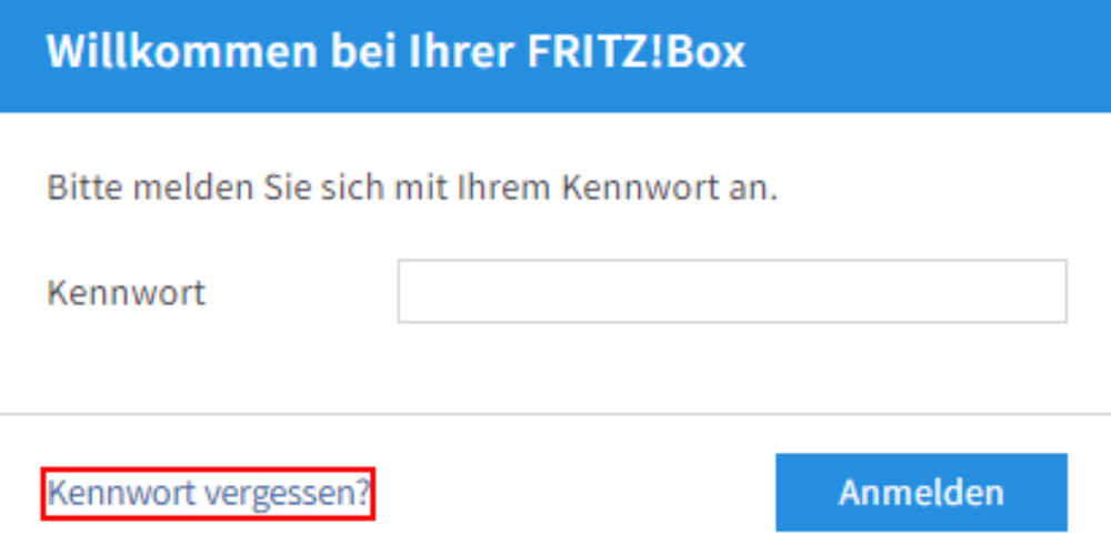 Fritz Box 7412 Kennwort ändern