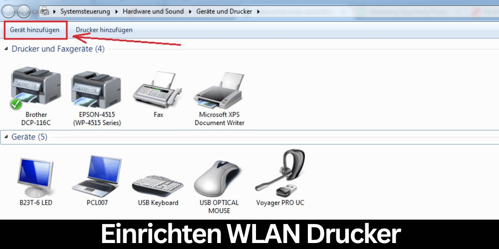 Einrichten WLAN Drucker